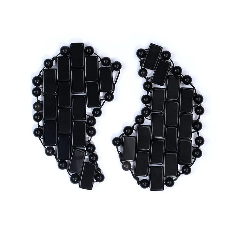 Black obsidian cooling eye masks