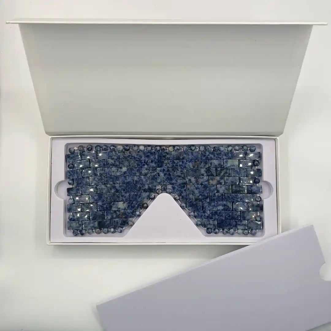 Blue Spotted Jasper Eye Mask