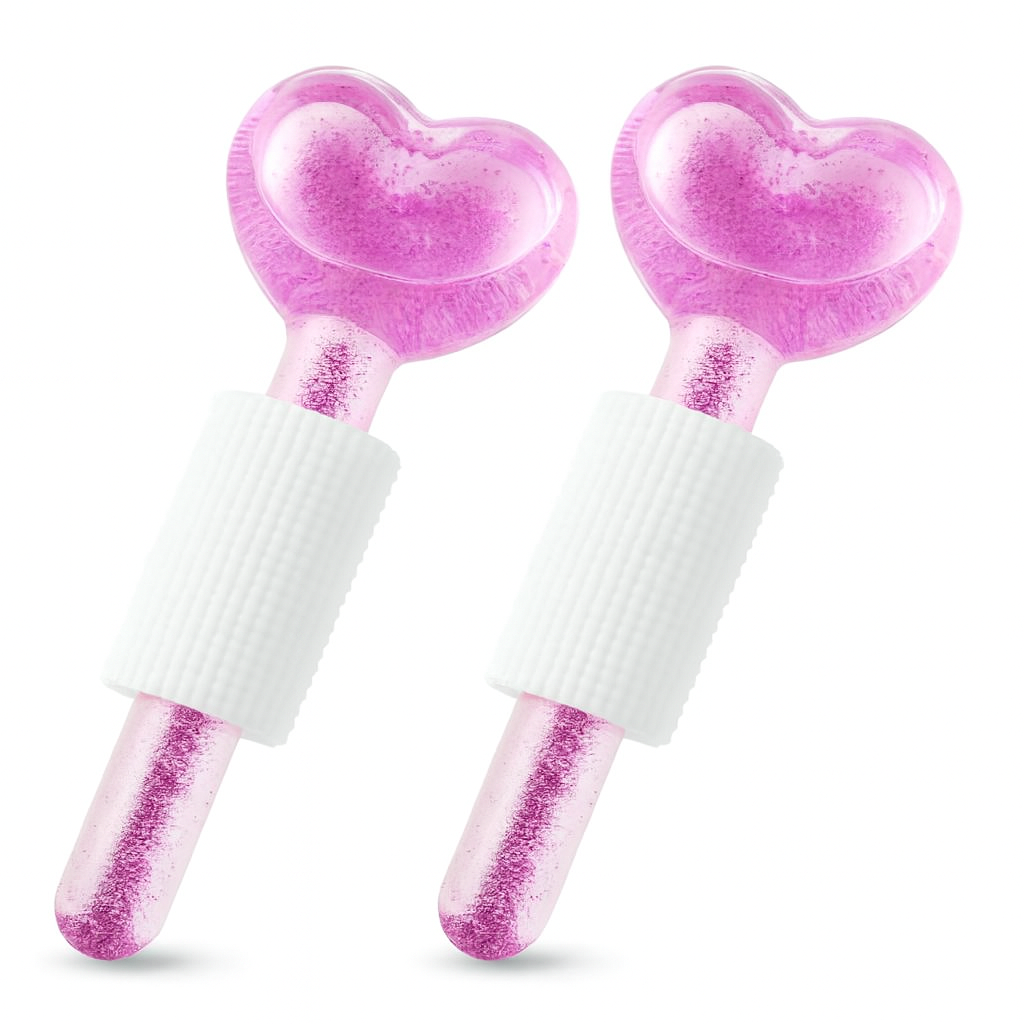 Pack Of 2 – Pink Heart Facial Ice Rollers