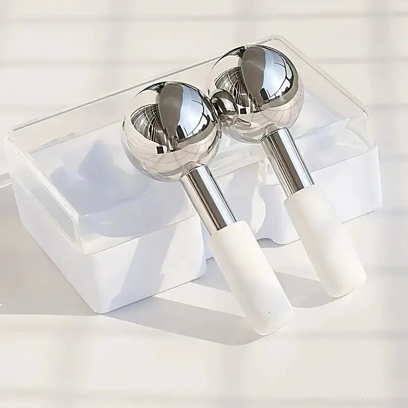 Pair of Metal Ice Rollers