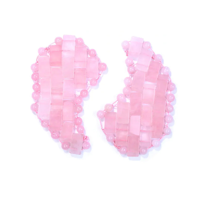 Rose quartz cooling eye masks